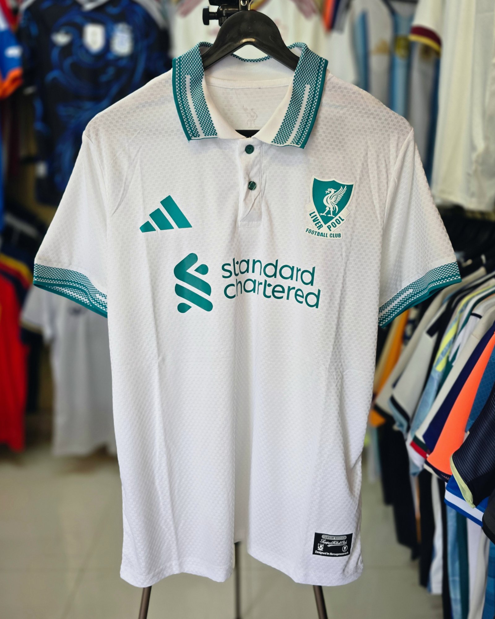 LIVERPOOL WHITE POLO JERSEY 2026