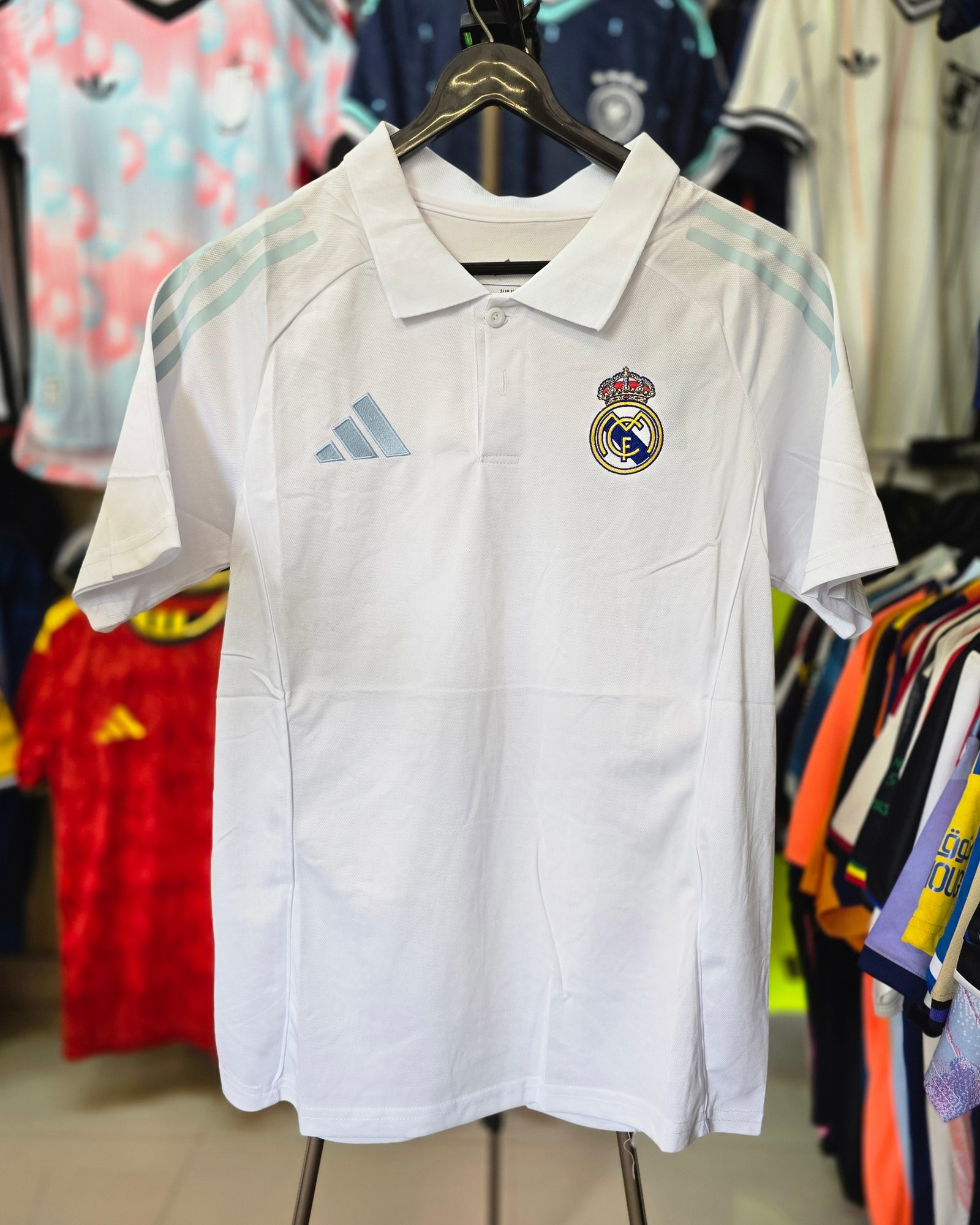 REAL MADRID WHITE POLO TSHIRT